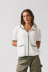 Jaida Contrast Knit Top