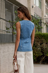Lyra Denim Vest FINAL SALE