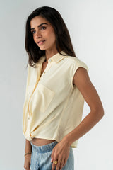 Gianna Button Up in Yellow