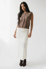 Tori Sweater Vest in Taupe