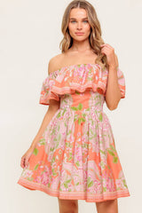 RAE MINI DRESS CORAL