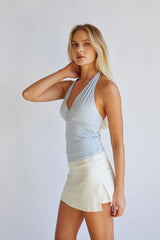 Jazzlyn Halter V Neck Top