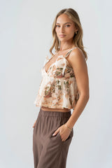 Maylee Ribbon Floral Tank