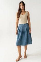 Sierra Pleated Midi Skirt