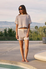 Maizey Scalloped Knit Shorts