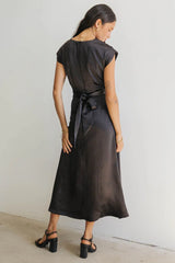 Rosalind Midi Dress in Black FINAL SALE