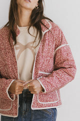 Kadee Quilted Jacket in Burgundy FINAL SALE