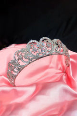 Silver Rheinstone Rhodium plated Princess Tiara