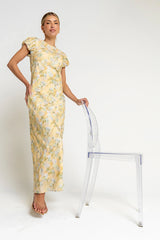 Ellianna Floral Maxi Dress in Butter Yellow