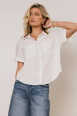 Nash Button Up in White FINAL SALE