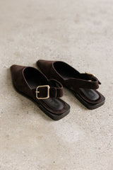 Steve Madden Shay Slingback Flats in Brown Suede
