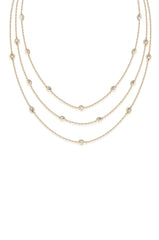 Perfect Crystal Dotted Layered Necklace