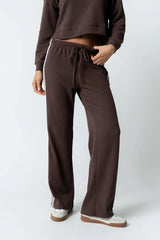 Kourtney Waffle Knit Pants in Brown