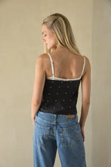 Monique Polka Dot Lace Bra Top
