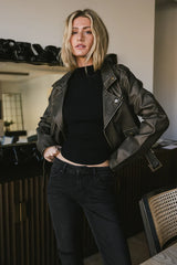 Vintage Washed Moto Jacket FINAL SALE