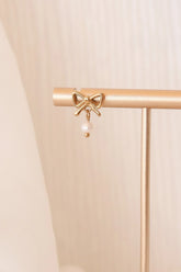 Jane Bow Pearl Drop Earring