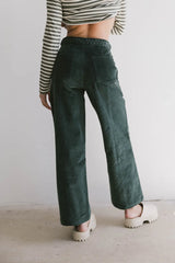 Ariella Corduroy Pants in Teal FINAL SALE