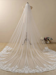 Vintage Flower Lace Cathedral Veil Bridal Veil Wedding Veil