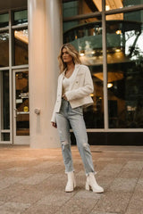 Isabella Blazer in White FINAL SALE