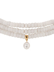 Marina Layers White Quartz Necklace