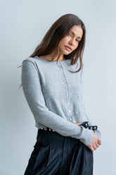 Christy Knit Sweater in Grey