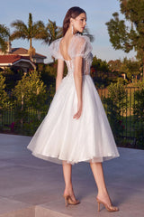 Jane Midi Dress Off White Glitter Tulle Dress