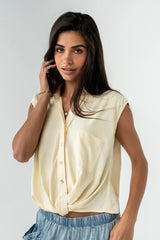 Gianna Button Up in Yellow