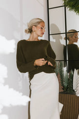 Azura Knit Sweater in Green FINAL SALE