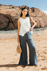 Amaya Wide Leg Pants in Slate FINAL SALE