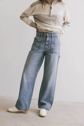 Remi Wide Leg Denim in Light Wash FINAL SALE