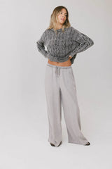 Luisa Wide Leg Pants in Grey FINAL SALE