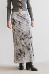 Chandler Abstract Maxi Skirt in Grey FINAL SALE