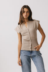 Marco Knit Top in Taupe