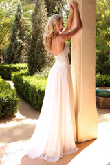Avianna Gown Floral Lace A Line Chiffon Dress