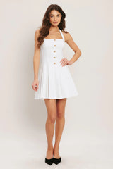 SUMMER CLUBHOUSE WHITE MINI DRESS