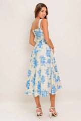 BLUEBELL BREEZE BLUE FLORAL MIDI DRESS