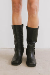 Steve Madden Ruskin Boots in Black Leather