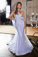 Rebekah Gown Evening Dress with Detachable Bow Train