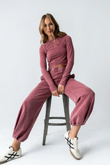 Kassie Joggers in Berry FINAL SALE