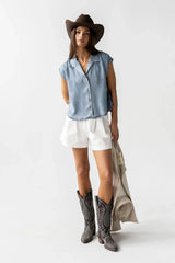 Gen Denim Button Up
