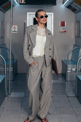 Abby Houndstooth Barrel Pants