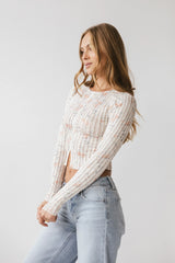 Reggie Floral Top in Peach FINAL SALE