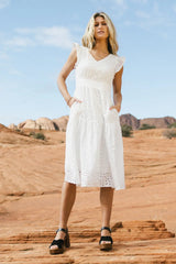 Seraphina Eyelet Midi Dress FINAL SALE