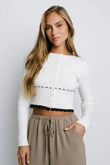 Irene Ribbed Sweater in Cream