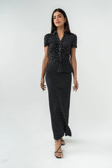 Malia Polka Dot Maxi Skirt