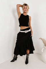 Arabella Maxi Skirt in Black FINAL SALE