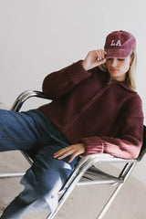 Hallie Zip Up Cardigan in Brick FINAL SALE
