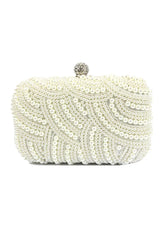 Amazing Pearl With Crystal Rhinestone Chain Clutches