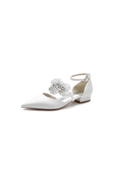 Crystal Ruffles Sequin Pointed Toe Flats