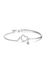 Heart Charm Bracelet in Sterling Silver